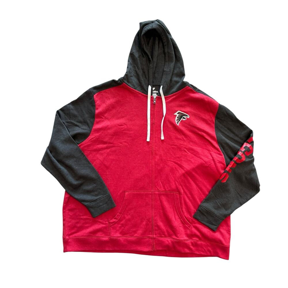 FANATICS NFL ATLANTA FALCON'S MENS ZIP-UP HOODIE NWT SIZE 5XL BIG & TALL